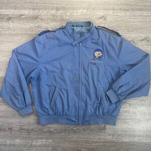 Vintage 80s Blue Members Only E.T. Extra-Terrestrial Cafe Racer Jacket XXL Long
